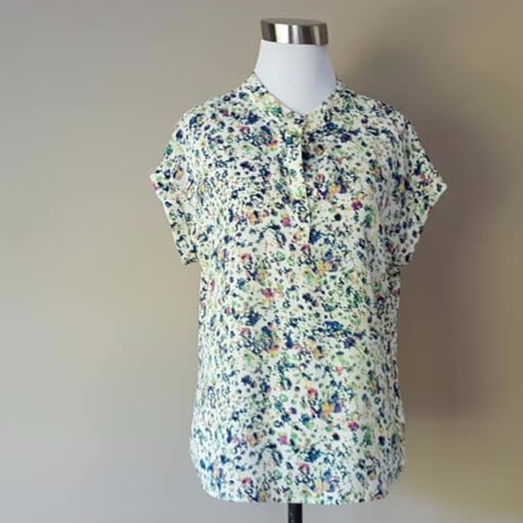 Pullover Floral Blouse XXSP Pleiome Made In USA - Picture 1 of 7